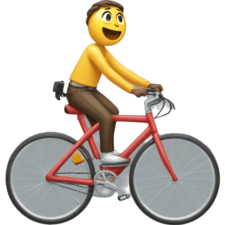 Computer riding a bicycle emoji