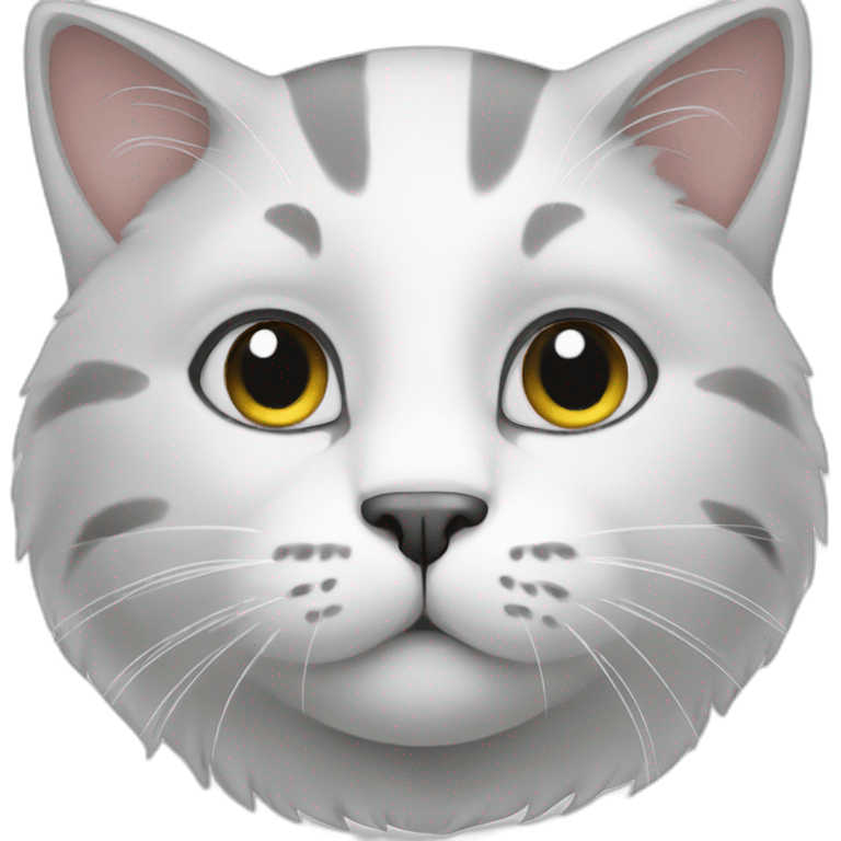 Big white and Gray cat emoji