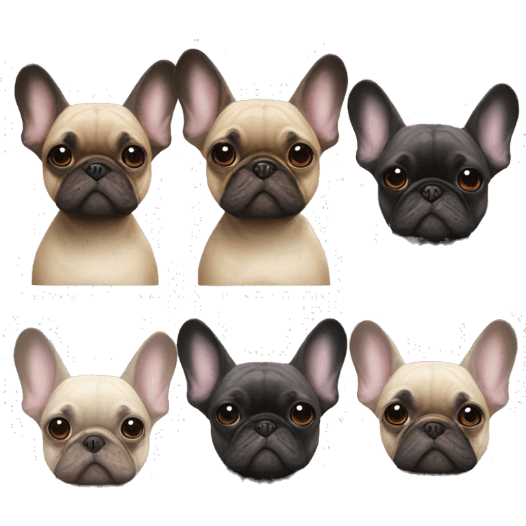 Realistic alien frenchie emoji