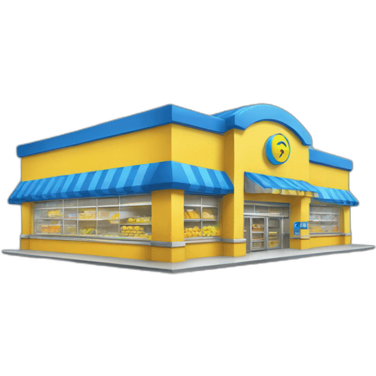 BLU AND YELLOW SUPERMARKET emoji