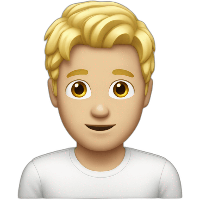 white guy with blond hair emoji