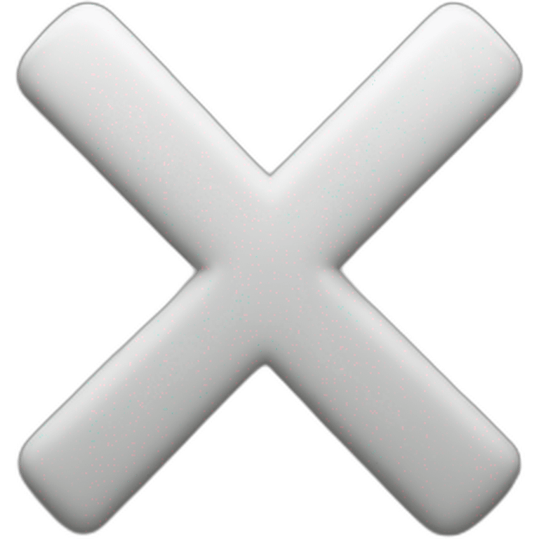 white x icon emoji