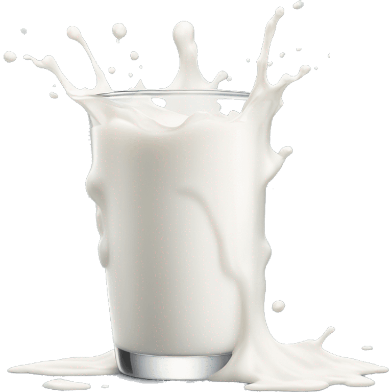 large white milk splash  emoji