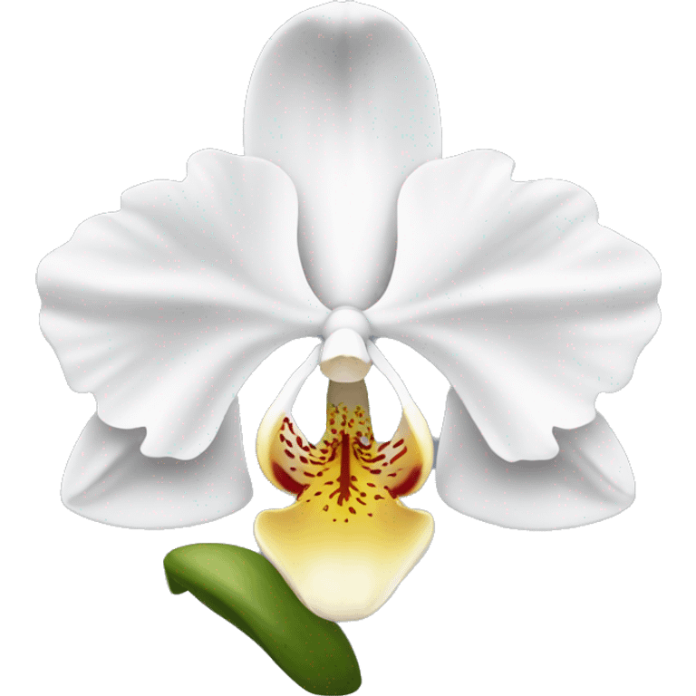 White orchid flower emoji