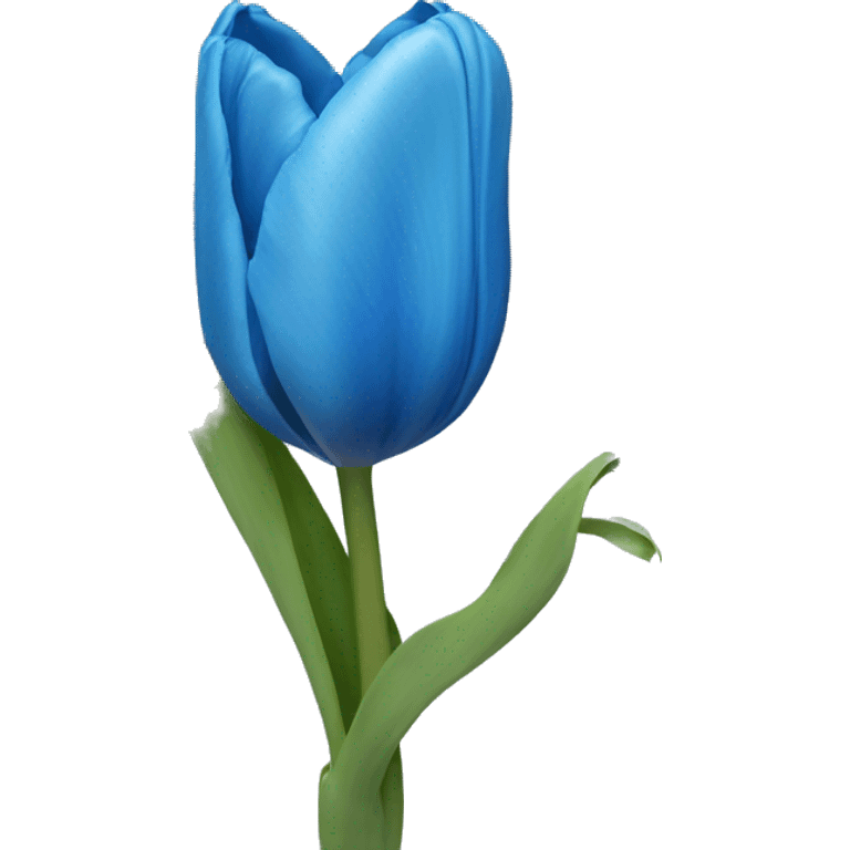 blue tulip flower  emoji