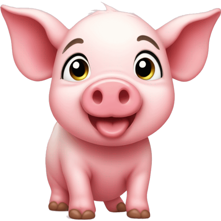 Adorable cartoon piglet  emoji