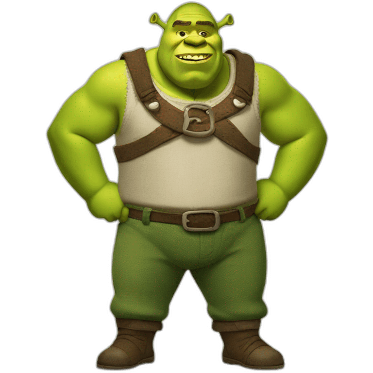 Shrek with green pants emoji