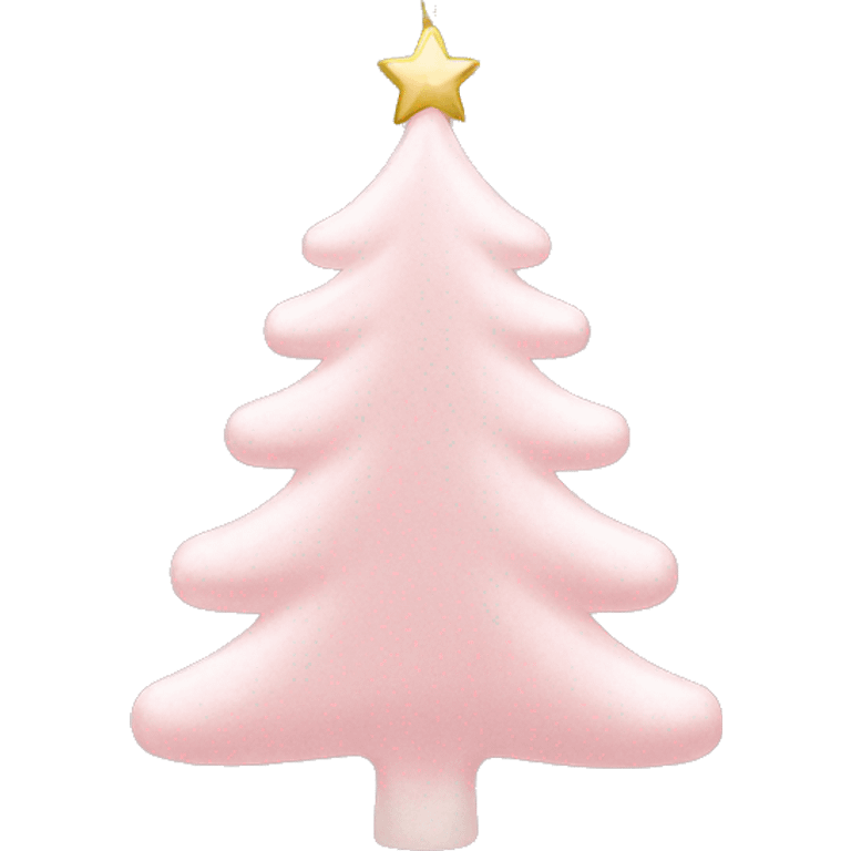 Light pink Christmas tree aesthetic ornaments emoji