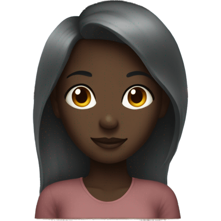 dark-skinned girl by window emoji