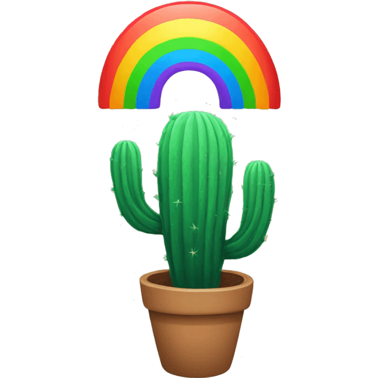 rainbow cactus  emoji