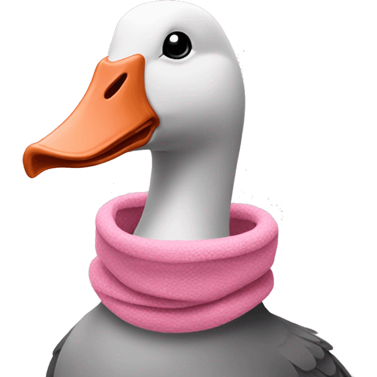 Pink goose with snood emoji