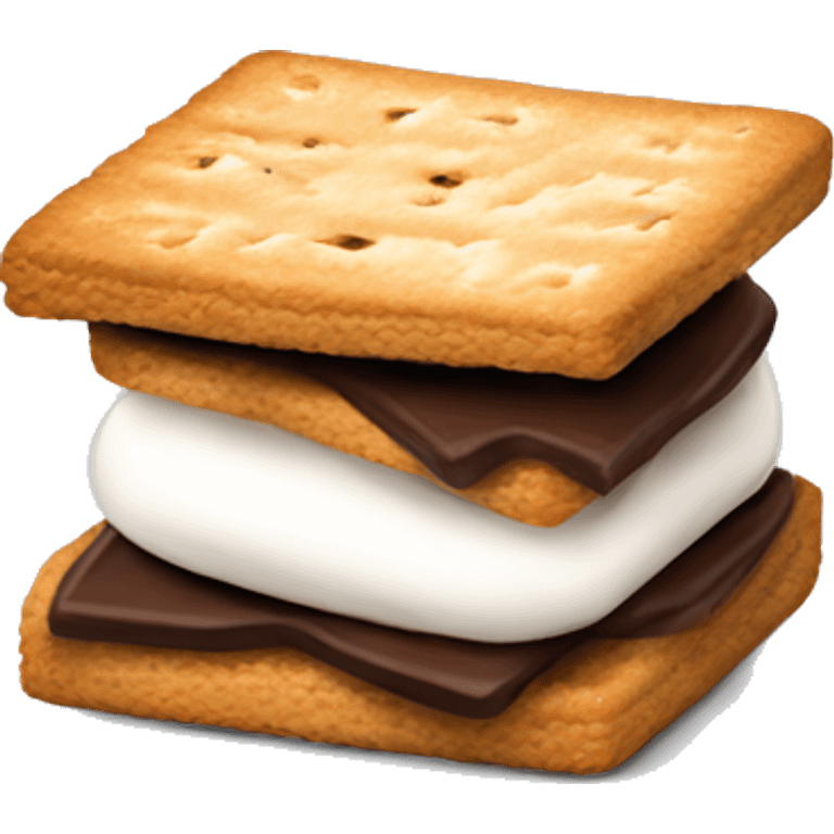 Realistic smores cookie sandwich isolated  emoji