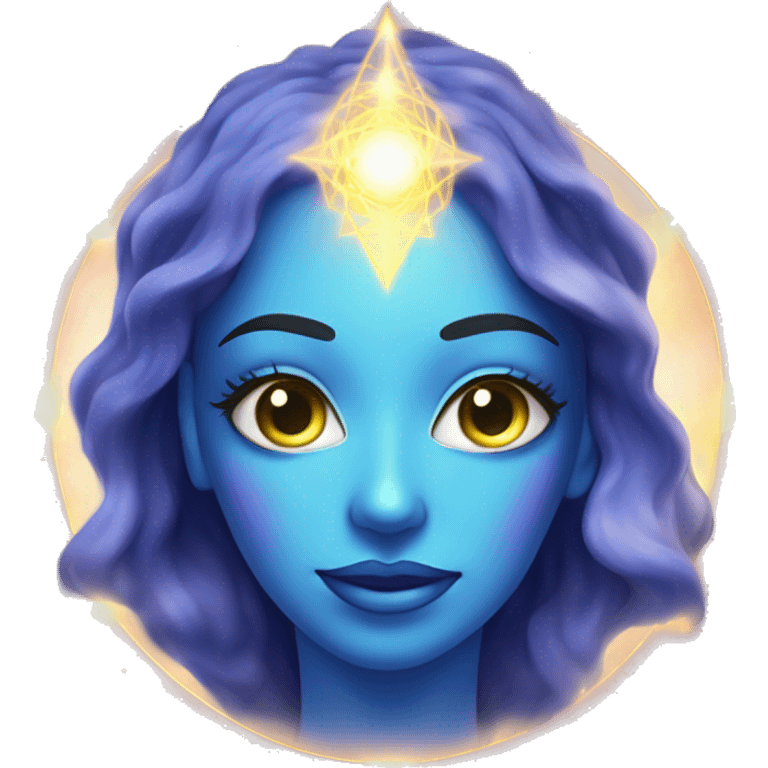 Pleiadian radiant glowing diva woman female third eye emoji