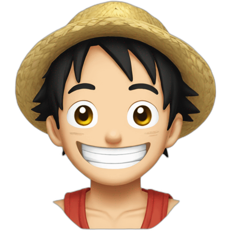 Luffy from one piece smilling emoji