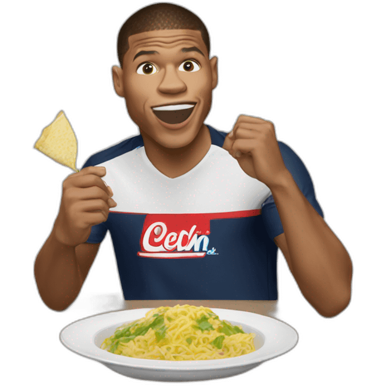 Kylian mbappé eating emoji