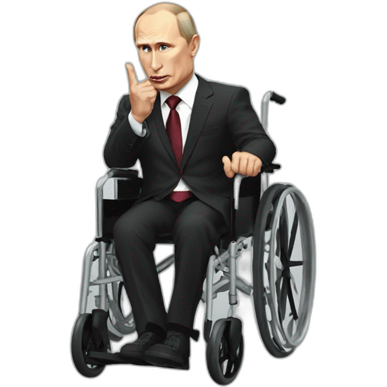 Very angry vladimir putin likes wheelchair emoji