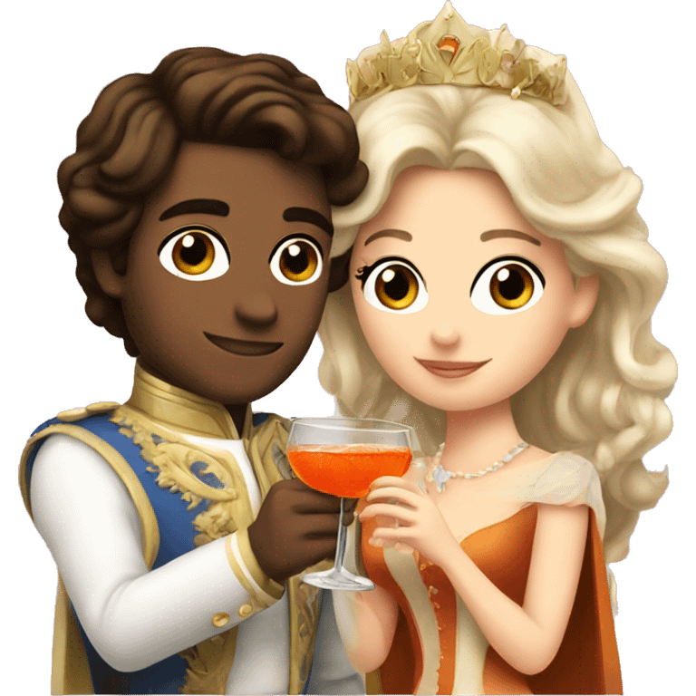 prince and princess drinking aperol emoji