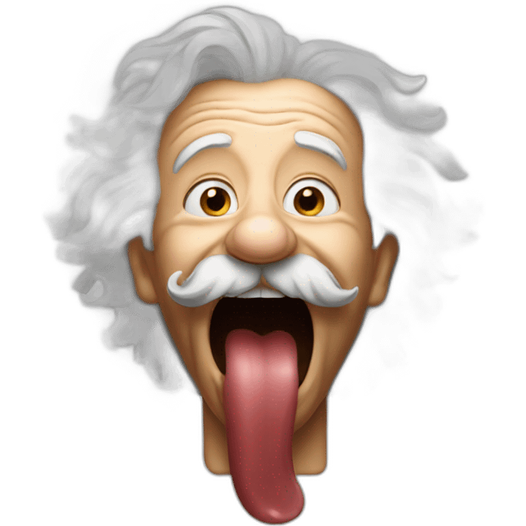 einstein tongue emoji