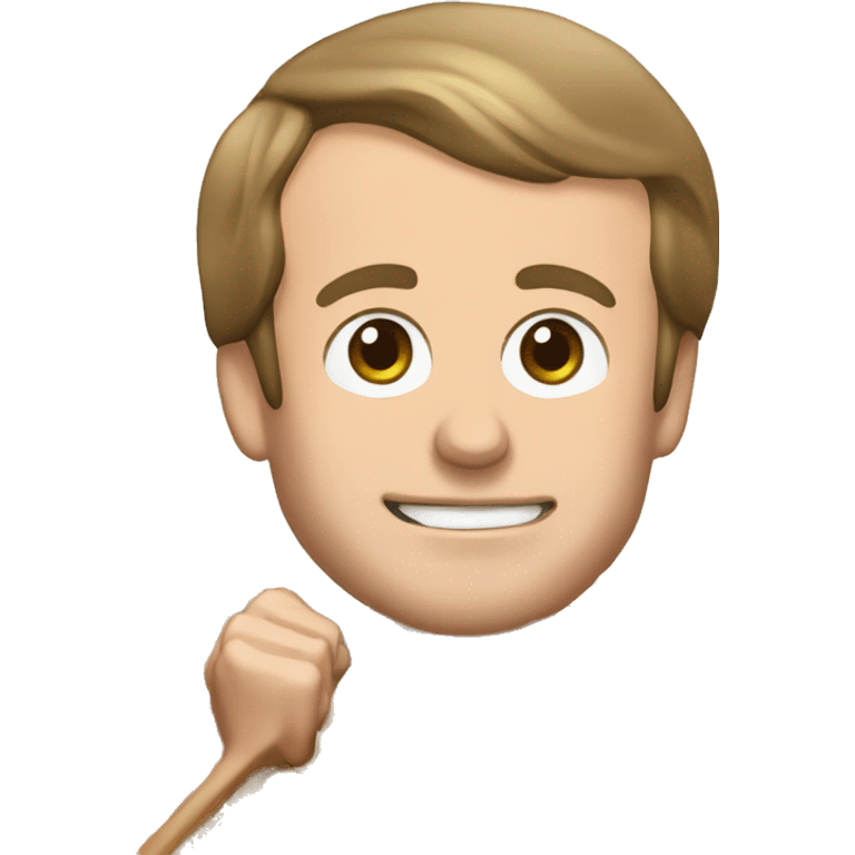 Emmanuel macron qui mange du riz emoji