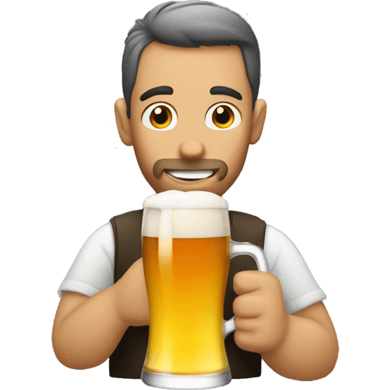 man drinking beer emoji