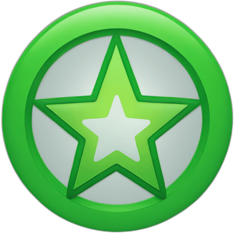 Green logo  with a star emoji