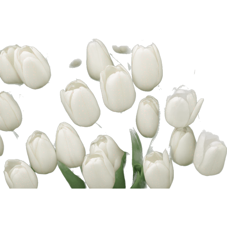 tulipanes blancos emoji