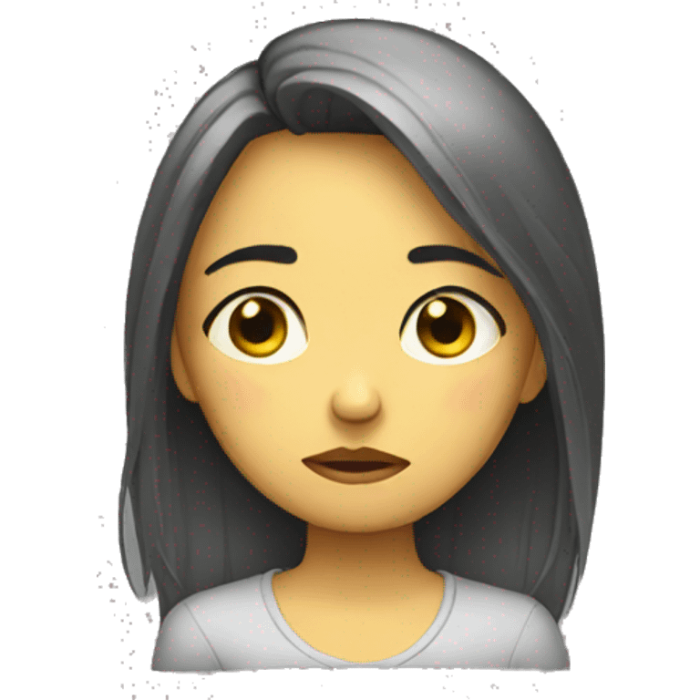 Girl being sad emoji