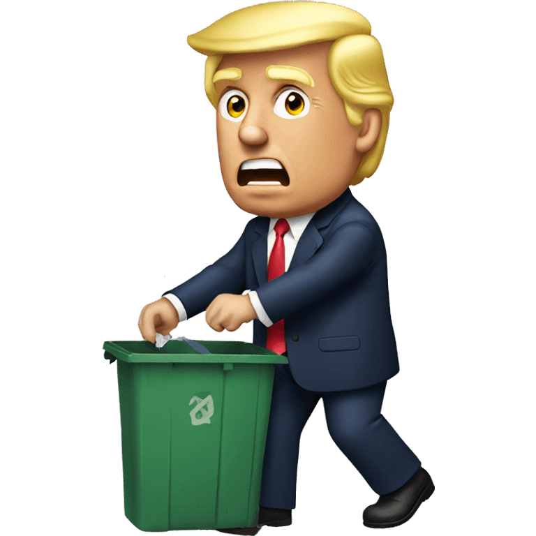 Trump taking out trash emoji