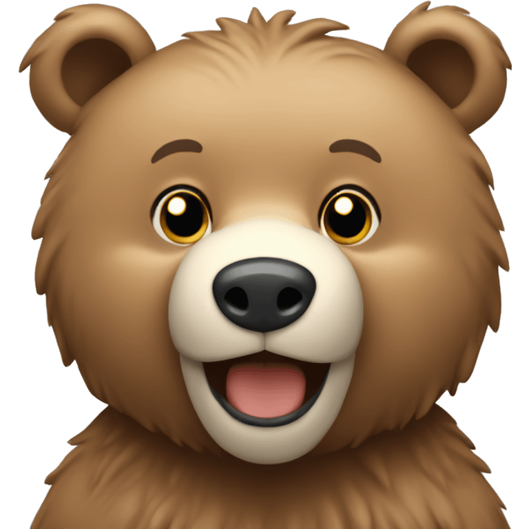 Light brown bear with snowflake  emoji