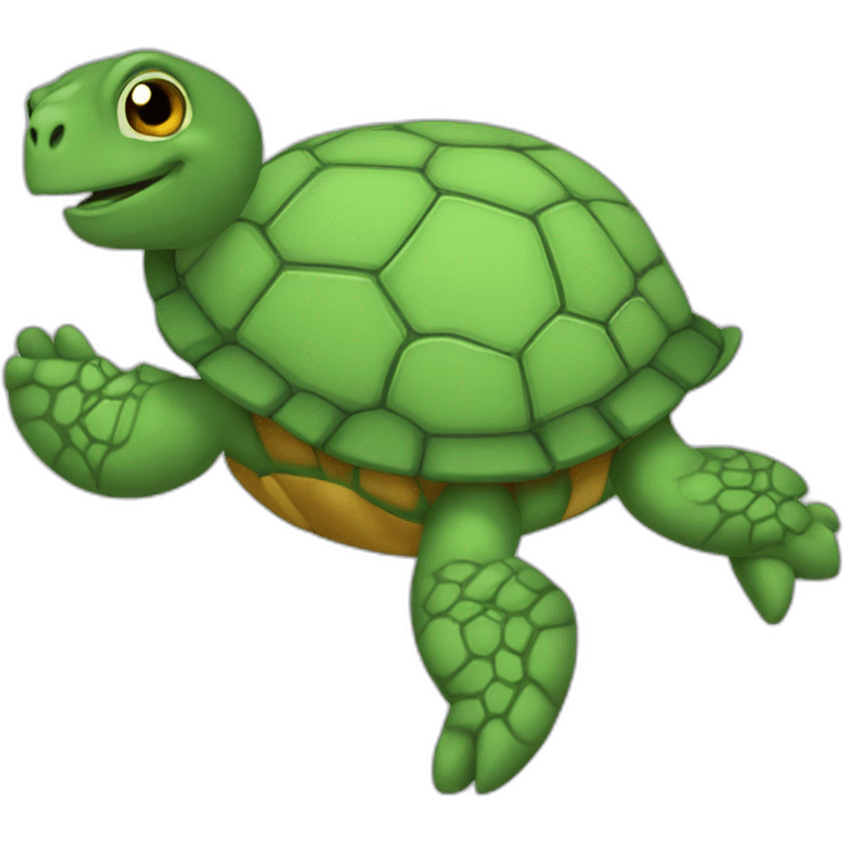 Tortue sur flash emoji