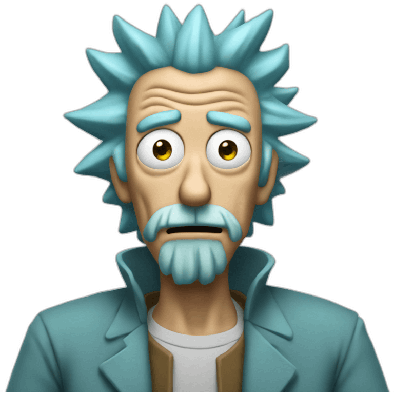 Rick Sanchez font un doigt d’honneur emoji