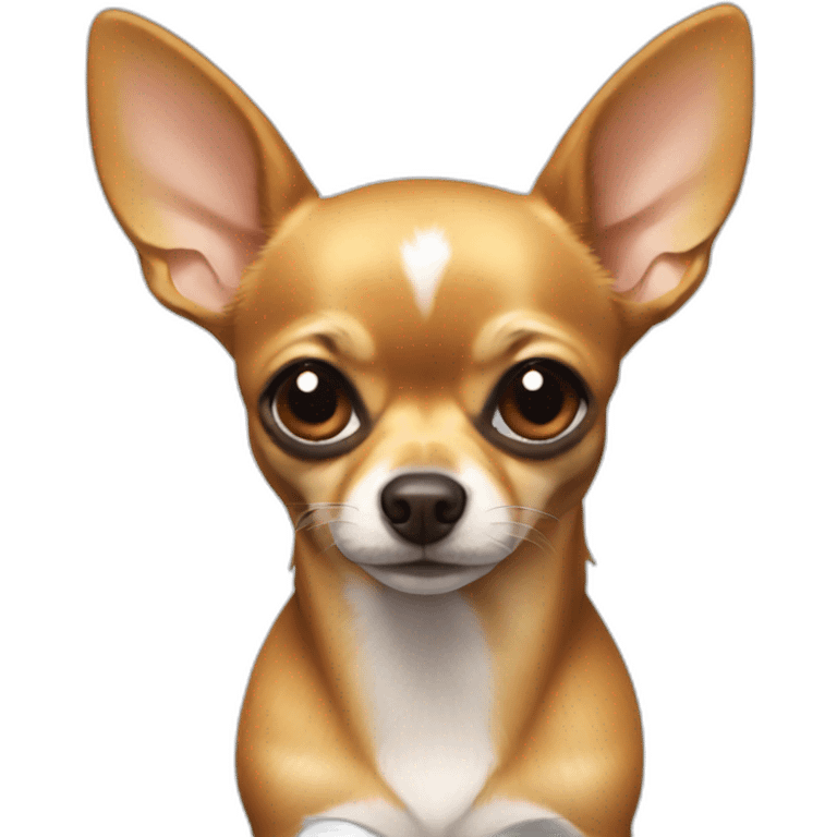 deer-headed chihuahua no white emoji