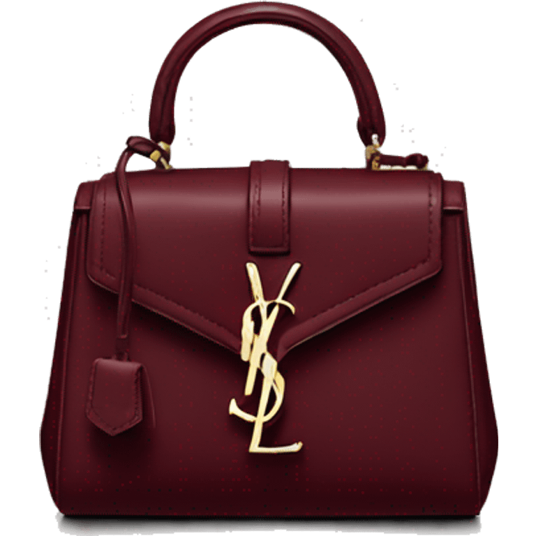 ysl mini dark red bag emoji