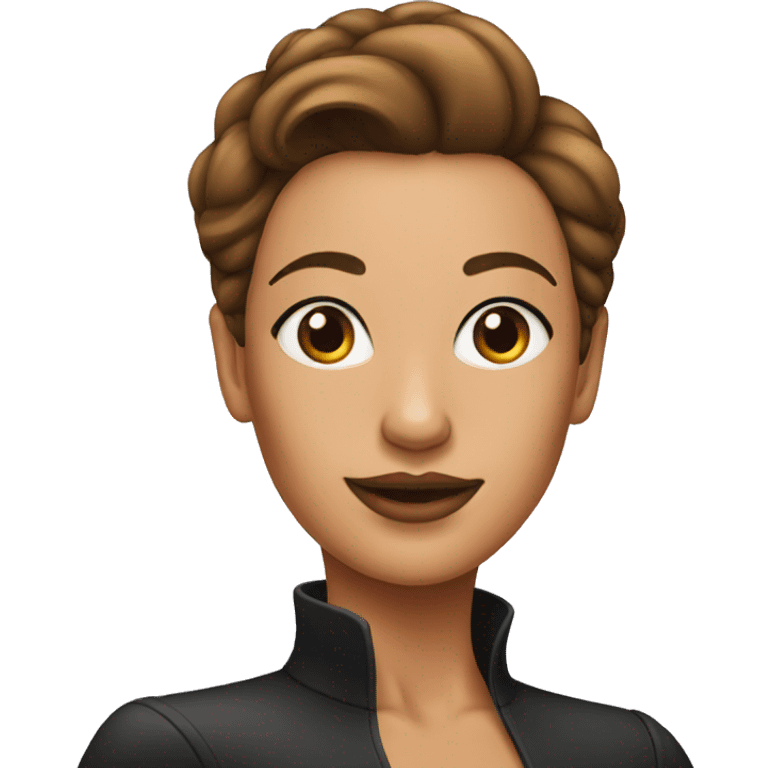 a lady with a slick back hair emoji