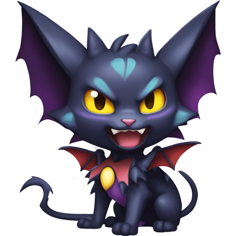 Cool Cute Edgy Chibi Bat-Cat-Noivern-Noibat-Litten-Pokémon-Fakémon-hybrid emoji