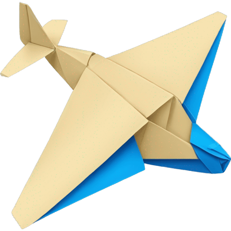 origami plane blue  emoji