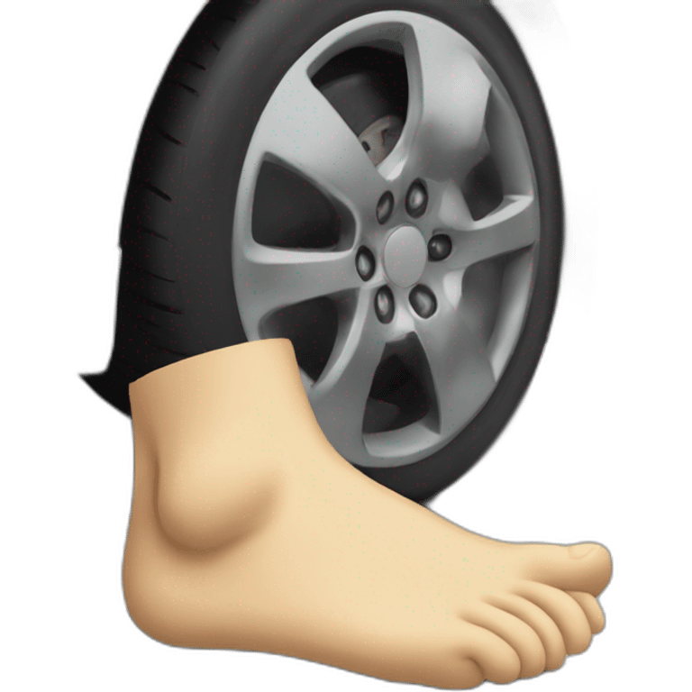 foot on car brake emoji