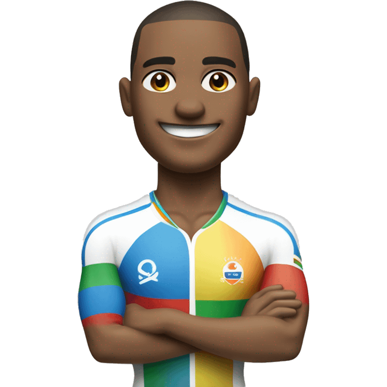 maillot champion du monde couleur arc en ciel emoji