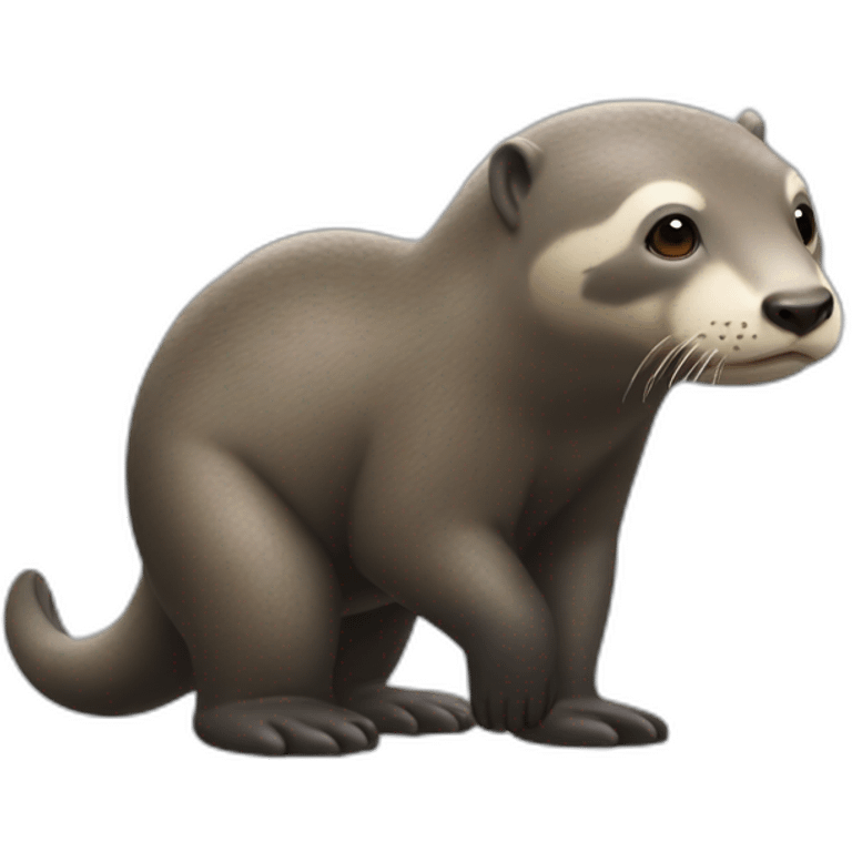 Une loutre sur un éléphant emoji