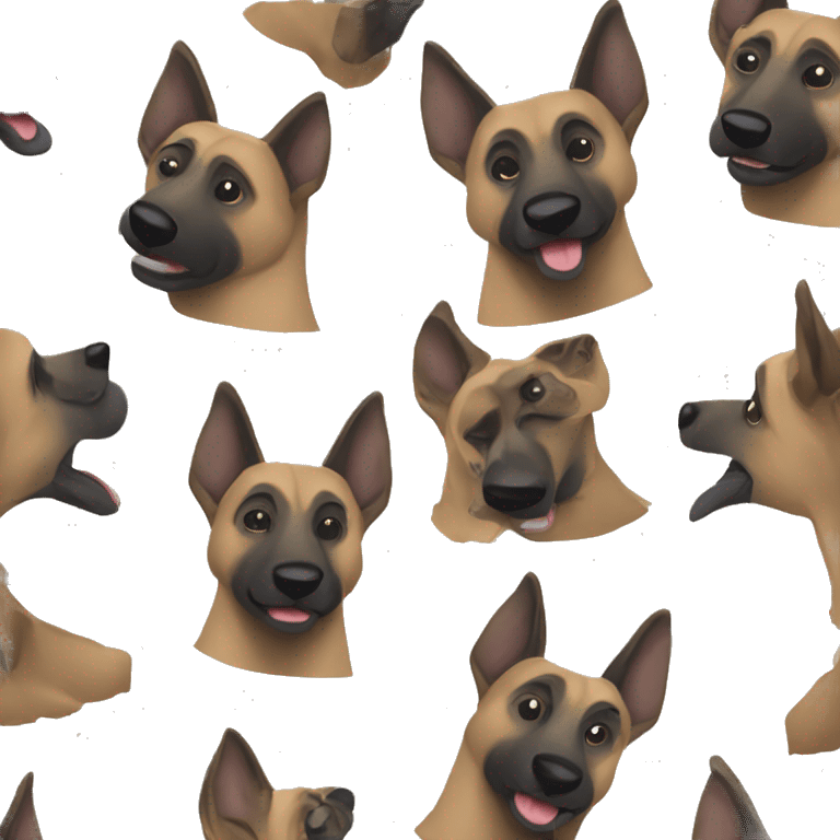 Belgian malinois with grey beard wearing Hawaiian shirt  emoji