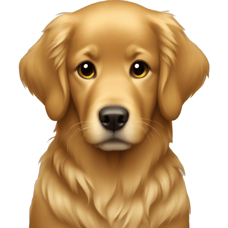 golden retriever with brown-haired girl emoji