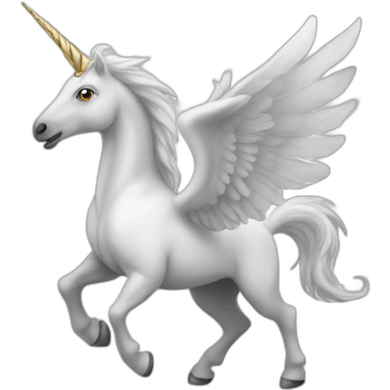 White Pegasus with horn  emoji