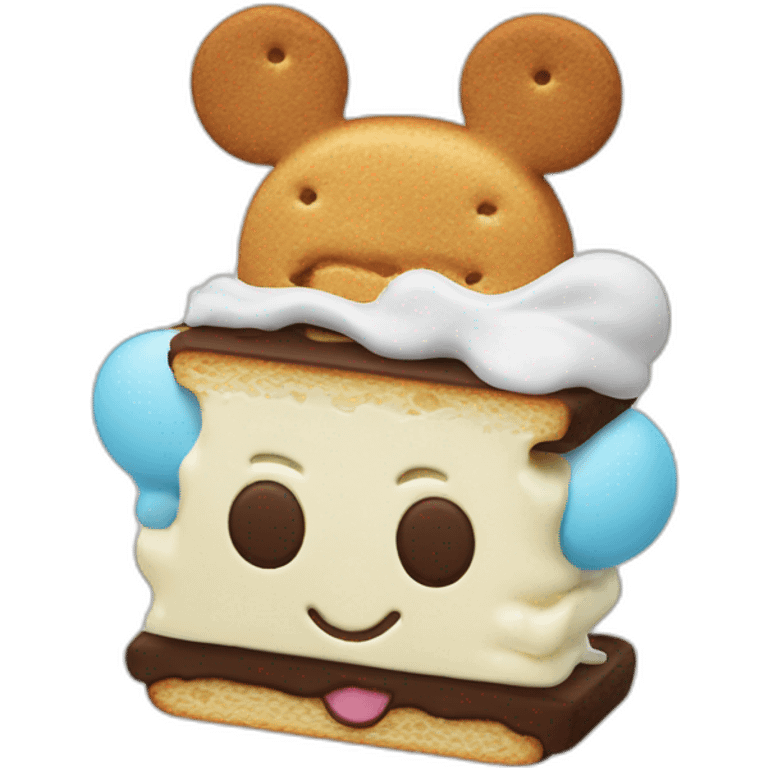 Mickey Mouse ice cream sandwich emoji