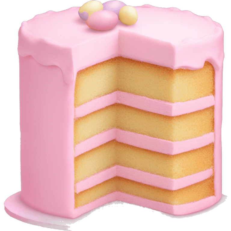 Easter pastel light pink cake emoji