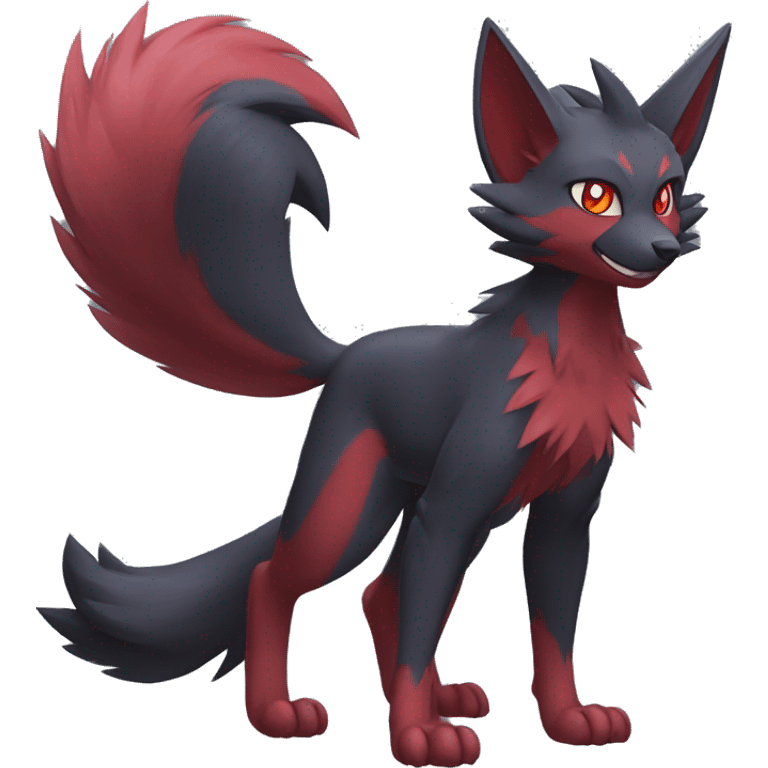 Litten-Zoroark-Mightyena-Zorua full body emoji