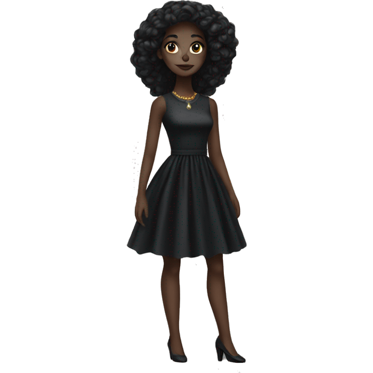 dark beauty in dress emoji