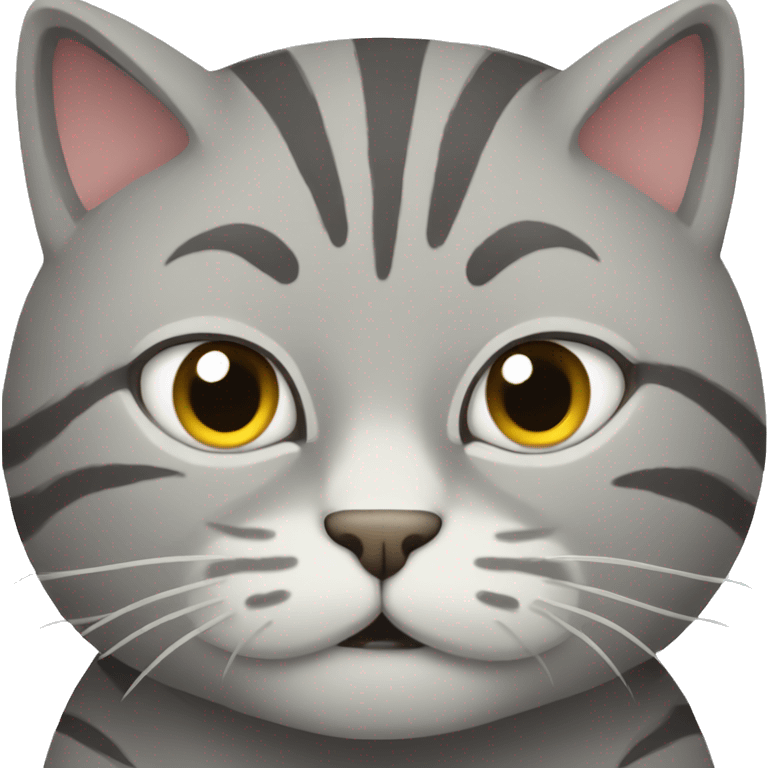 Angry gray tabby cat emoji