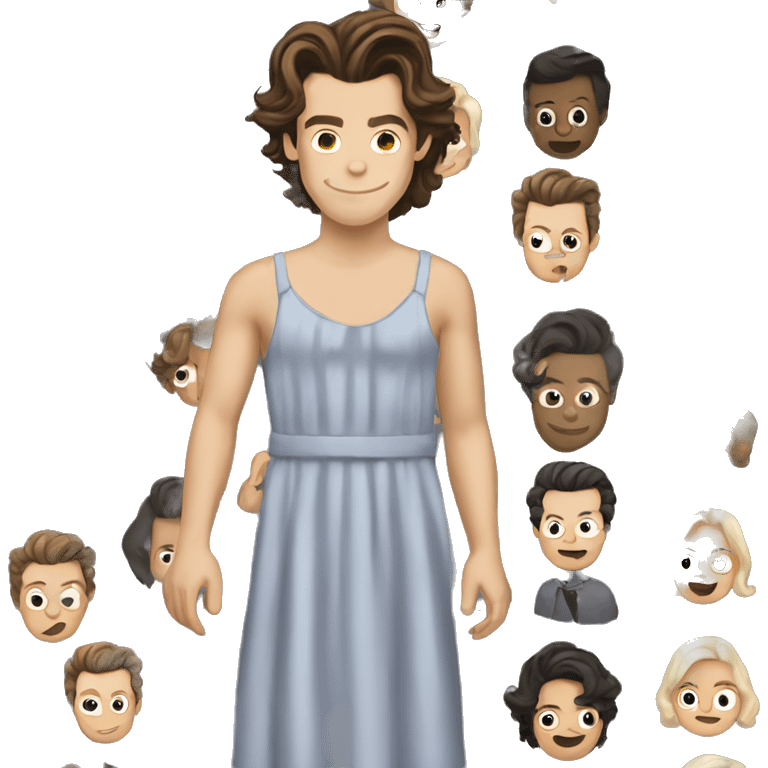 Harry styles wearing a dress emoji