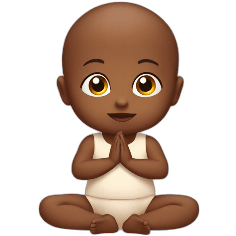 Baby yoga with a beak emoji