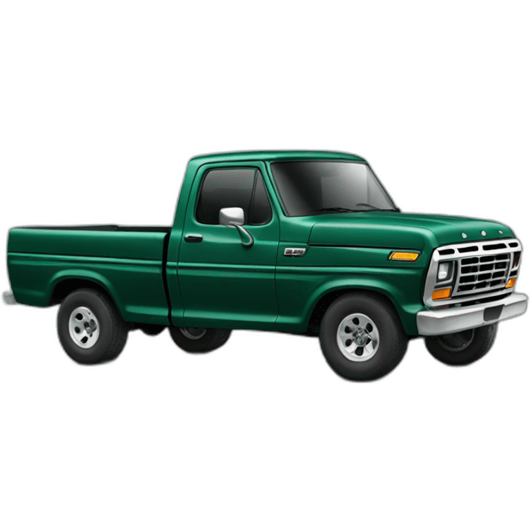 Dark green ford truck emoji